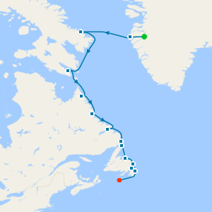 Wilderness from Kangerlussuaq to the East Coast of Canada