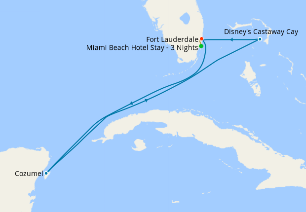 Cruise Itinerary Map