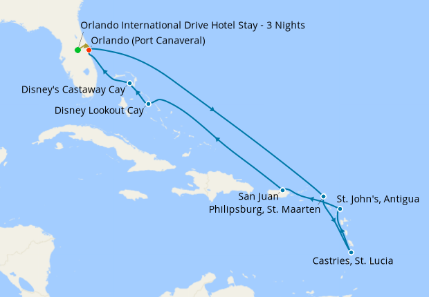 Cruise Itinerary Map