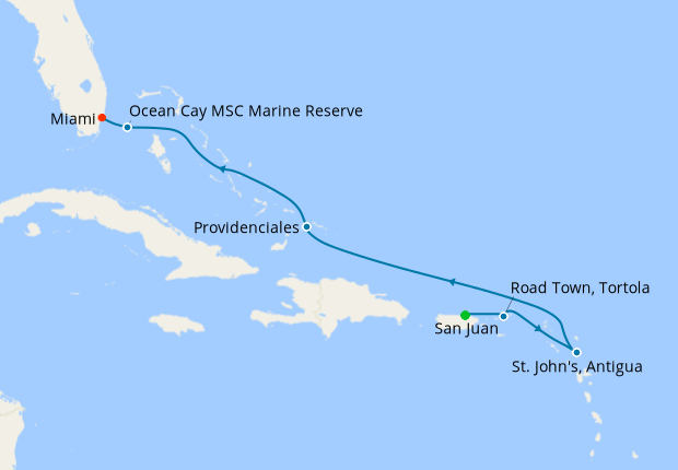 Cruise Itinerary Map