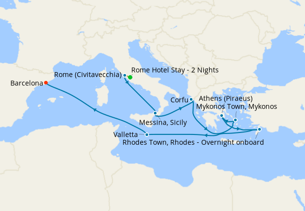 Cruise Itinerary Map