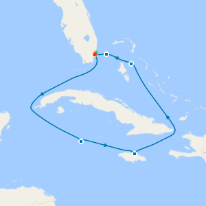 Western Caribbean & Bimini Beach Club with Miami Beach Stay