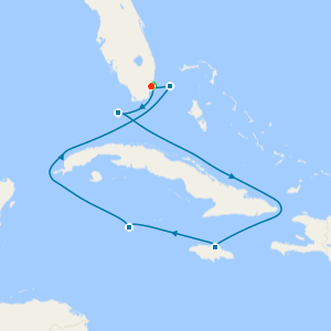 Western Caribbean & Bimini Beach Club with Miami Beach Stay