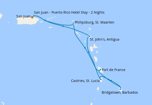 Cruise Itinerary Map