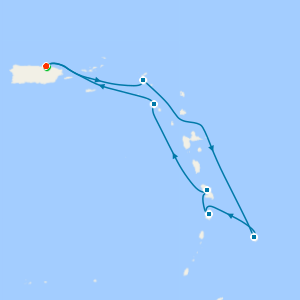 Sunny Miles of Tropical Isles from San Juan with Stay