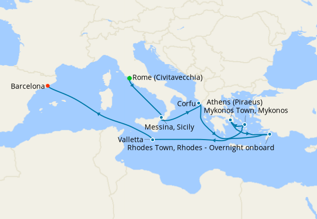 Cruise Itinerary Map