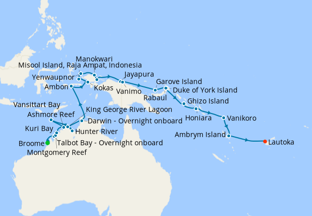 Cruise Itinerary Map