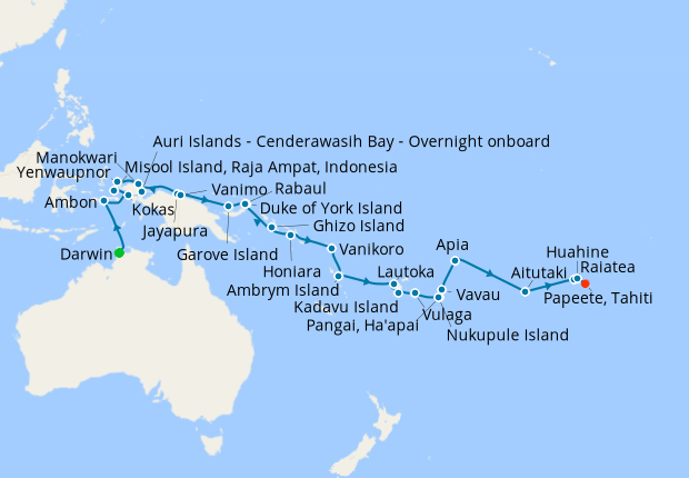 Cruise Itinerary Map