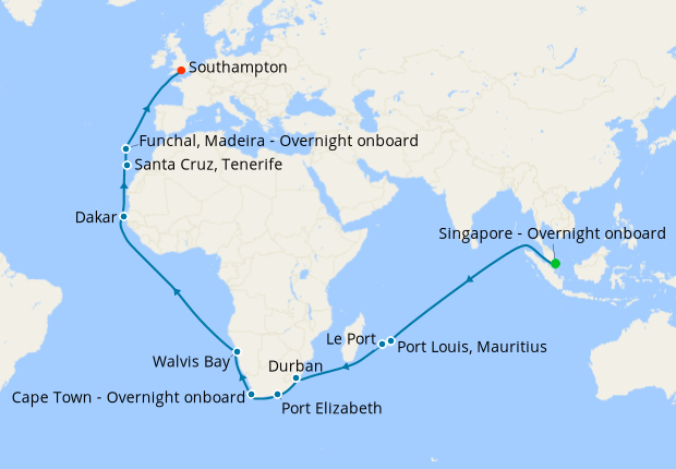 Cruise Itinerary Map
