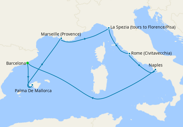 Cruise Itinerary Map