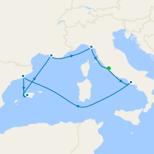 Western Mediterranean cruise from Civitavecchia (Rome)