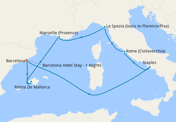 Cruise Itinerary Map