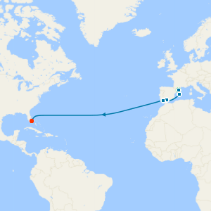 Spanish Transatlantic to Miami with Barcelona Stay