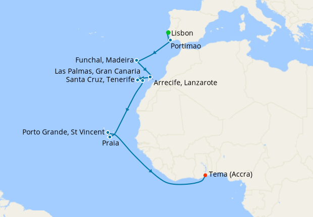 Cruise Itinerary Map
