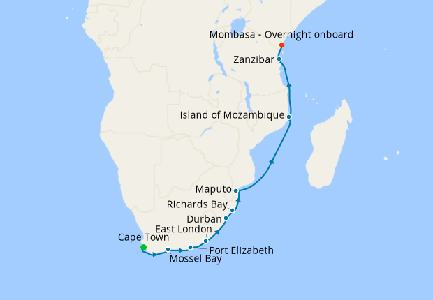 Cruise Itinerary Map