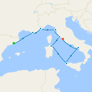Italian & French Riviera from Barcelona to Rome