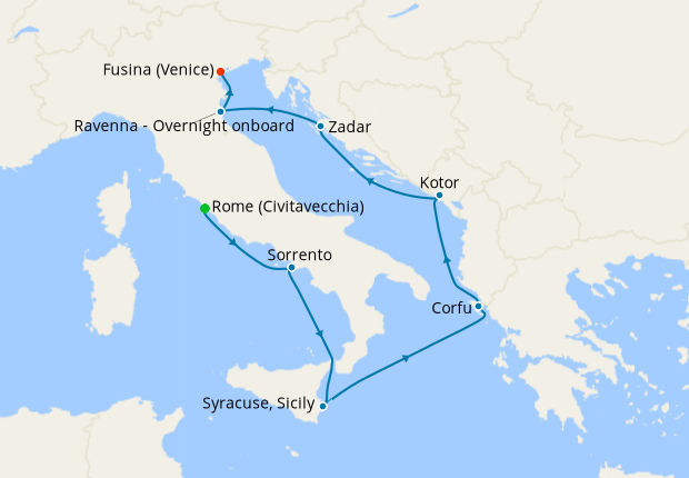 Cruise Itinerary Map