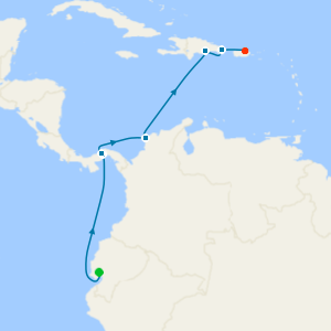 Panama Canal from Guayaquil to San Juan