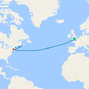 Transatlantic crossing, New England and Canada cruise from Southampton