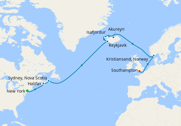 Cruise Itinerary Map