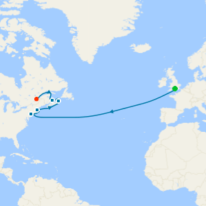 Transatlantic crossing, New England and Canada cruise from Southampton