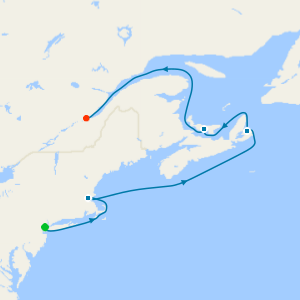 New England & Canada from New York