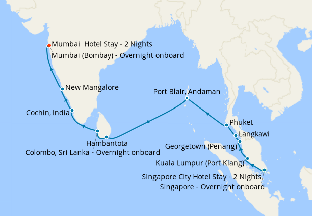 Cruise Itinerary Map