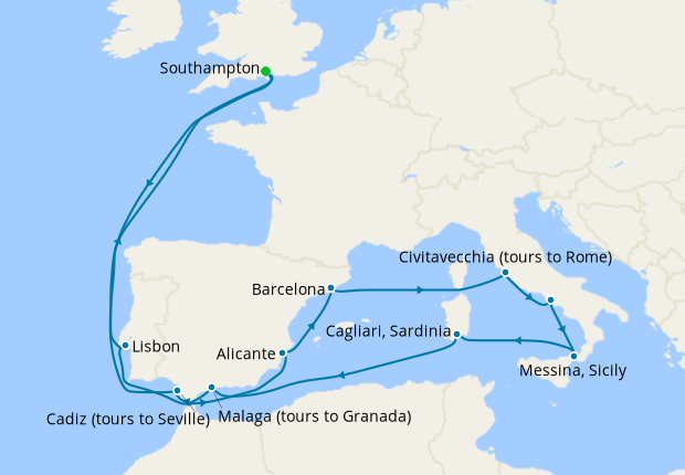 Cruise Itinerary Map