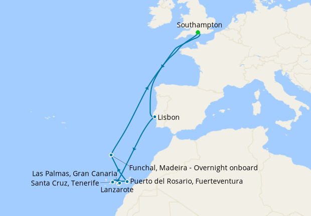 Cruise Itinerary Map