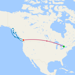 Toronto, Niagara Falls & Alaska with Hubbard Glacier from Vancouver with Stays