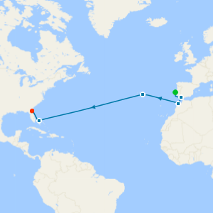 Transatlantic from Lisbon to Tampa