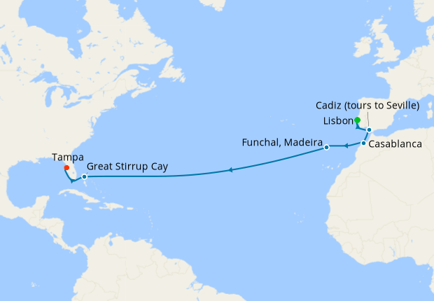 Cruise Itinerary Map
