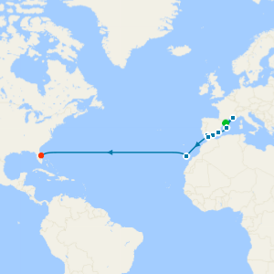 Transatlantic from Barcelona to Orlando