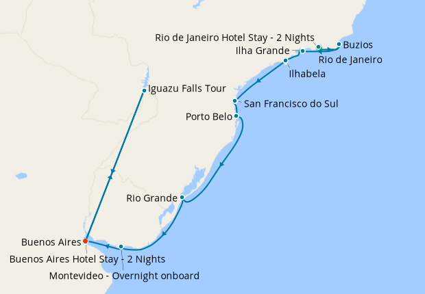 Cruise Itinerary Map