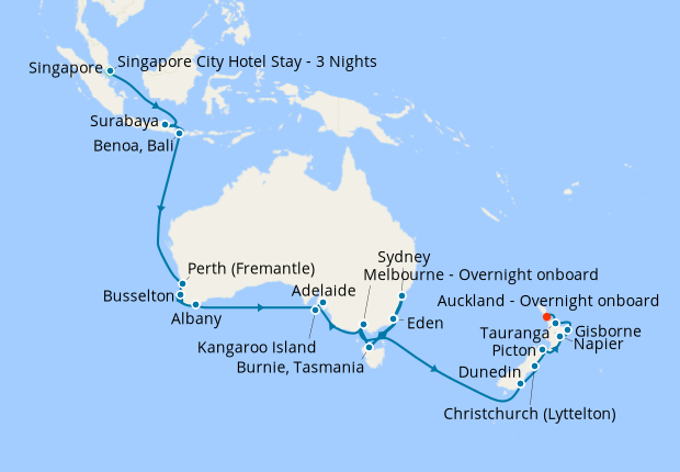 Cruise Itinerary Map
