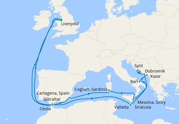 Cruise Itinerary Map