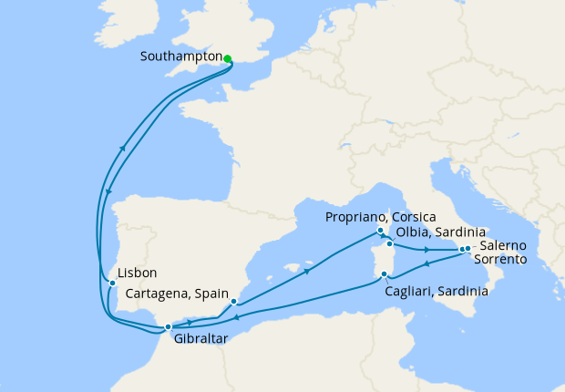 Cruise Itinerary Map