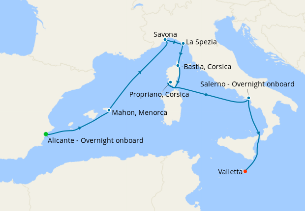 Cruise Itinerary Map