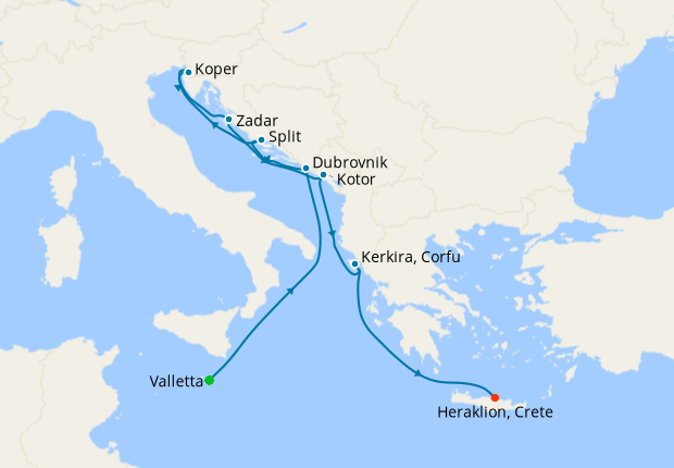 Cruise Itinerary Map
