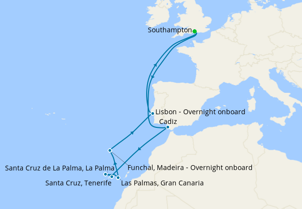 Cruise Itinerary Map
