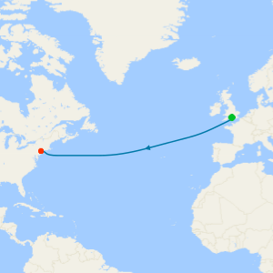 Westbound Transatlantic Crossing from Southampton with New York Stay