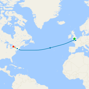 Westbound Transatlantic Crossing from Southampton with New York & Niagara Falls Stays