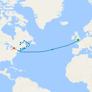 Transatlantic Crossing, New England & Canada from Southampton with New York & Niagara Falls Stays