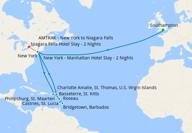 Cruise Itinerary Map
