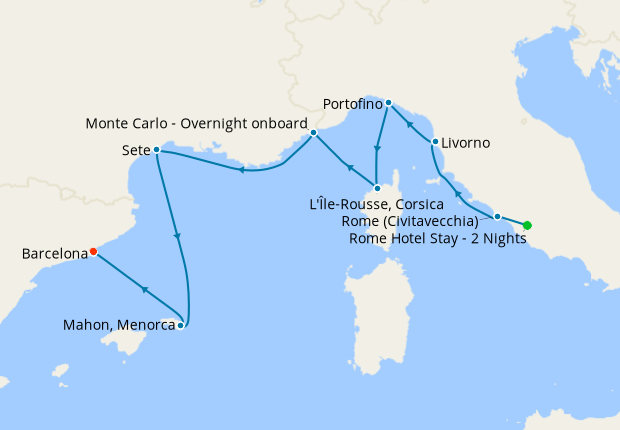 Cruise Itinerary Map