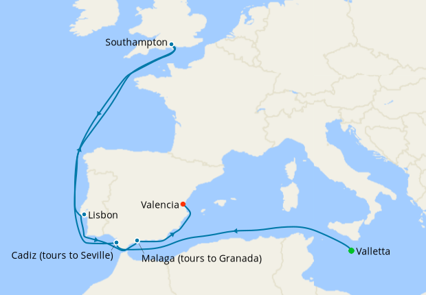 Cruise Itinerary Map