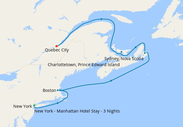 Cruise Itinerary Map
