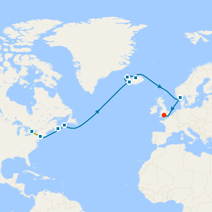 Niagara Falls, Iceland & Canada from New York to Southampton with Stays