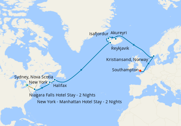 Cruise Itinerary Map