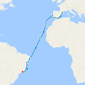 Canaries, Portugal & Brazil with Barcelona and Rio de Janeiro Stays